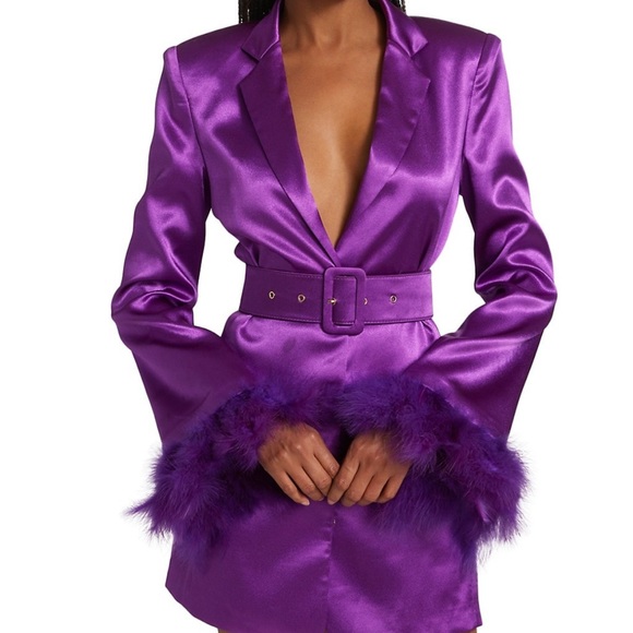 Bronx and Banco Purple Blazer Dress w/ Removable Belt - Picture 5 of 8